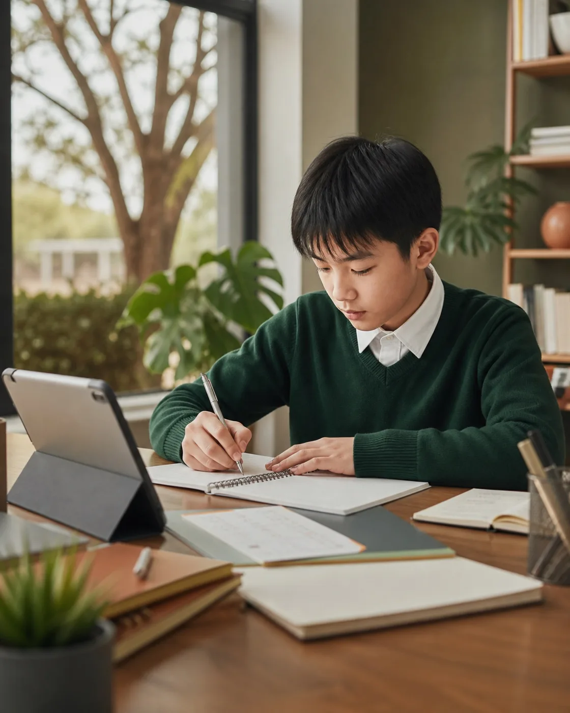 Chinese student building independent study habits
