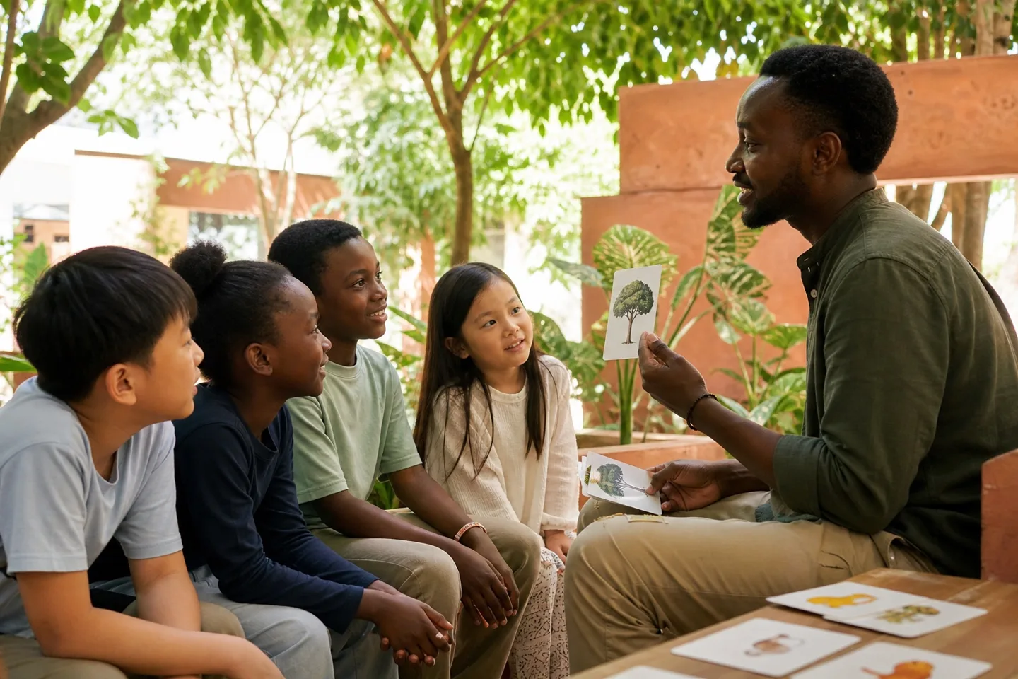 Students connecting with Kenyan culture
